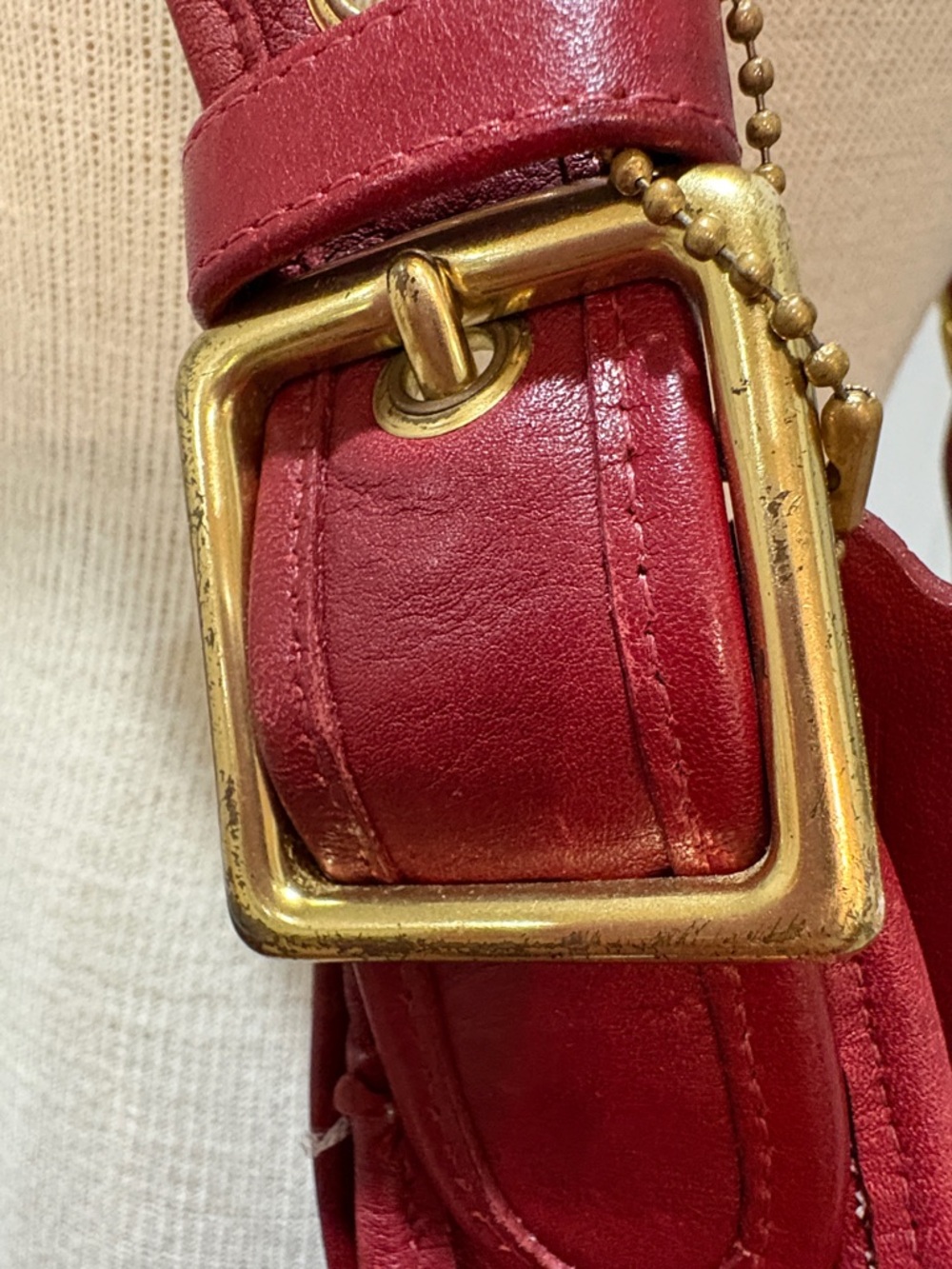 Coach Legacy Crescent bag model 9718 deep red vintage - Picture 8 of 16